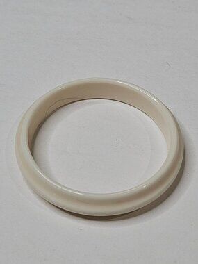 Vintage Cream Plastic Bangle Bracelet 8.25 inches